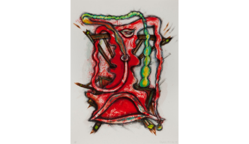 100 Years of Creative Visions (SEP 13 – DEC 7, 2025) | Elizabeth Murray, Fling, 1997, Eight color lithograph on paper, 35 3/4 in. x 26 3/4 in., Museum Purchase, Mrs. John C. Sigourney [Mary Singleton], B.A. 1949, Fund, 2000.10